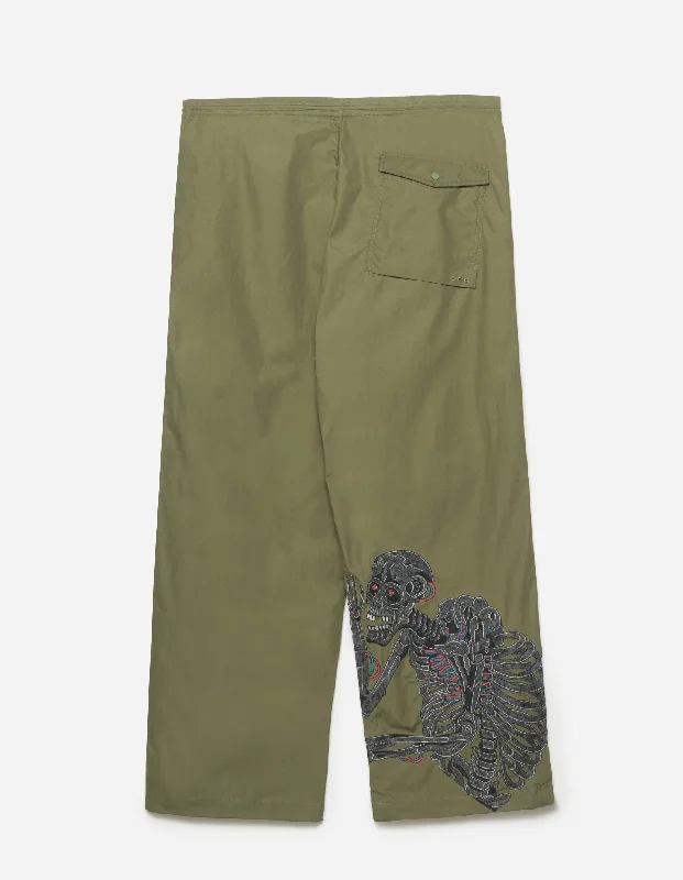 Pants-Camping-5342 Cyber Skeleton Loose Snopants Olive OG-107F