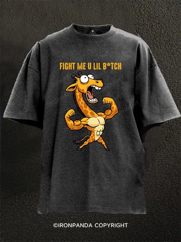 T-Shirt-Sustainable-fight me u lil bitch Washed Gym Shirt