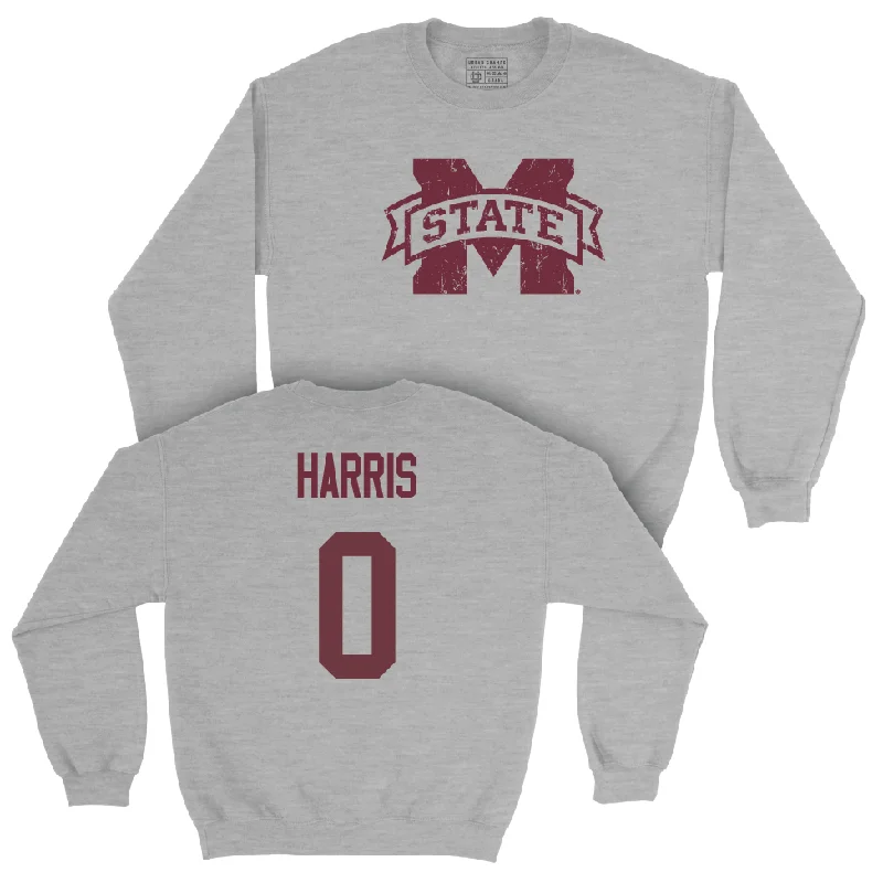 Long-Sleeve-Moisture-Wicking-Sport Grey Men's Basketball Classic Crew  - Claudell Harris