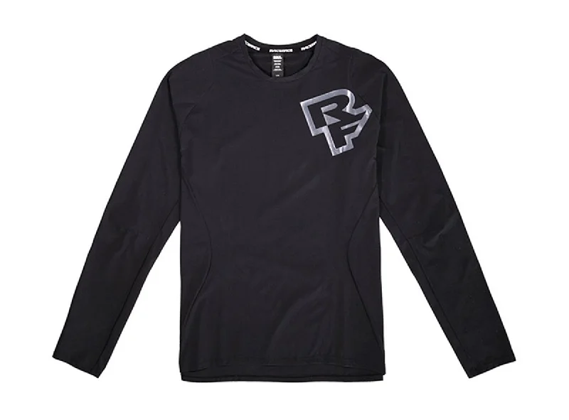 Long-Sleeve-Purple-Race Face Conspiracy Long Sleeve MTB Jersey - Black