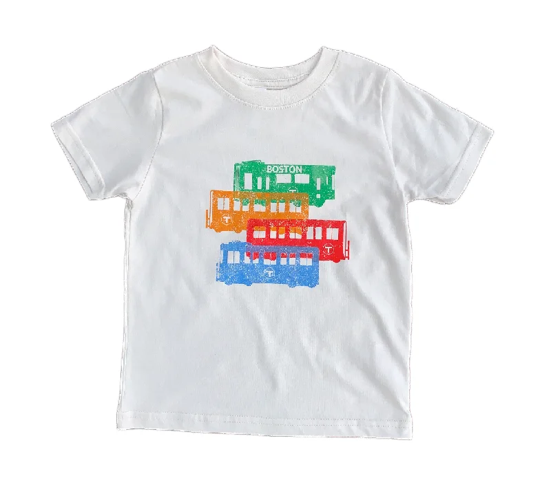 T-Shirt-Pink-MBTA Subway Silhouette T-Shirt (Toddler)