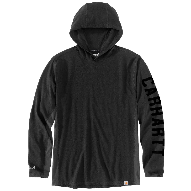 Long-Sleeve-Classic-Carhartt Men's Force® Relaxed Fit Long Sleeve Logo Graphic Hooded Tee