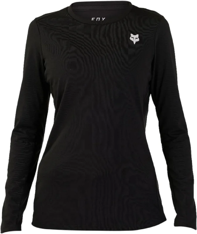 Long-Sleeve-Washable-Fox Racing Ranger Dri Release Mid Long Sleeve MTB Jersey - Womens - Black - NLM