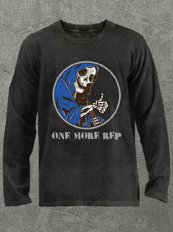 Long-Sleeve-Basketball-one more rep Washed Gym Long Sleeve Shirt