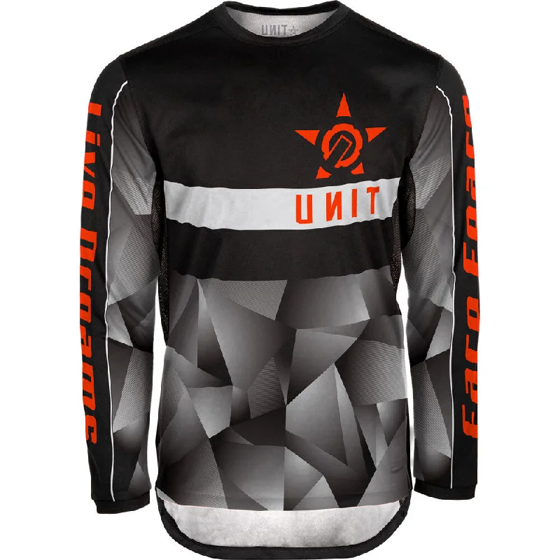 Long-Sleeve-Premium-Unit Face Fears Long Sleeve MTB Jersey - Black - 2022