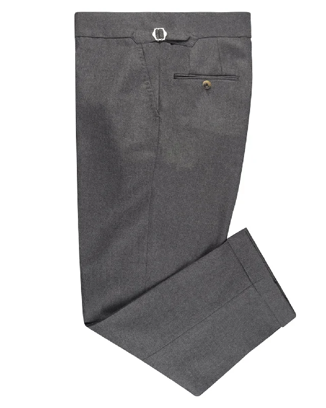 Pants-White-Minnis Mid Grey Wool Flannel