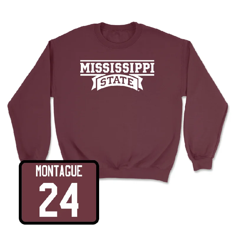 Long-Sleeve-Camping-Maroon Women's Basketball Team Crew - Quanirah Montague