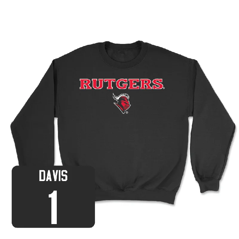 Long-Sleeve-Hemp-Men's Basketball Black Rutgers Crew - JaMichael Davis