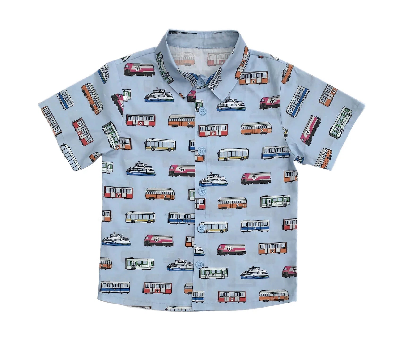 T-Shirt-Yellow-Boston MBTA Woven Button-Down Shirt (Toddler/Youth)