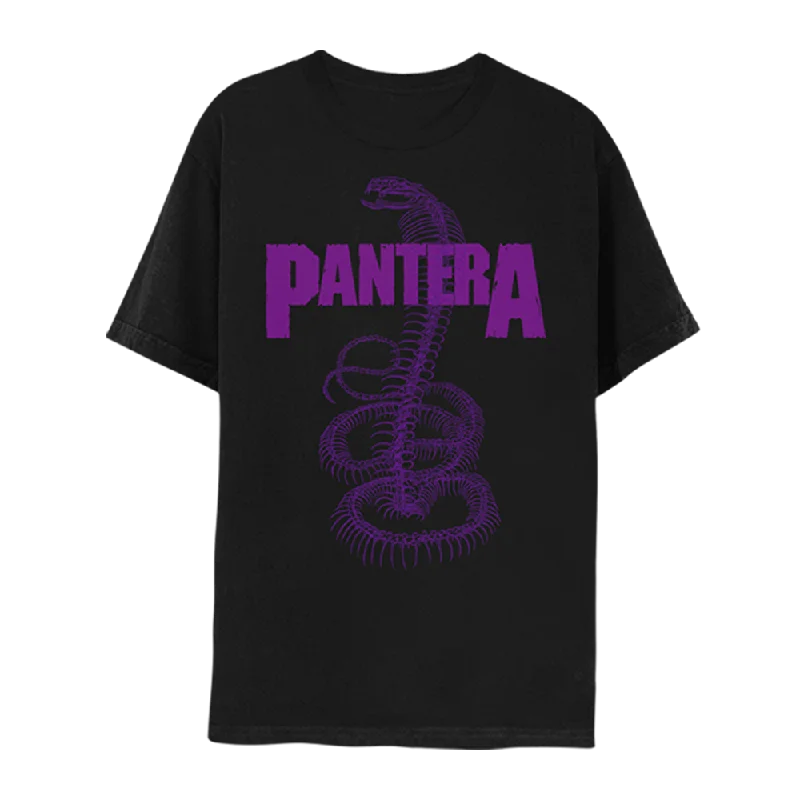 T-Shirt-Slim-Fit-Purple Snake World Tour 2023 Black T-Shirt