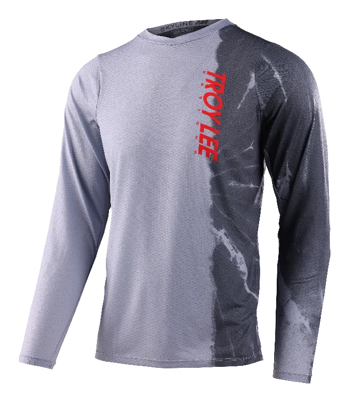 Long-Sleeve-Workwear-Troy Lee Designs Skyline Air Long Sleeve MTB Jersey - Half Dye - Cement - 2023