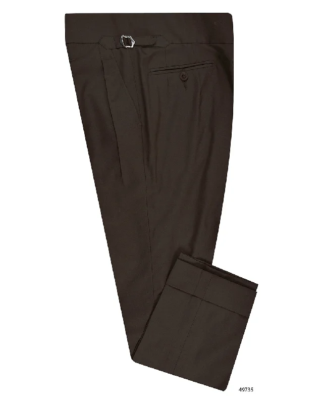 Pants-Bootcut-Loro Piana: Choco Brown Twill