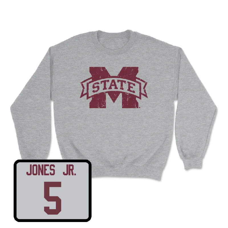 Long-Sleeve-Premium-Sport Grey Men's Basketball Classic Crew - Shawn Jones Jr.