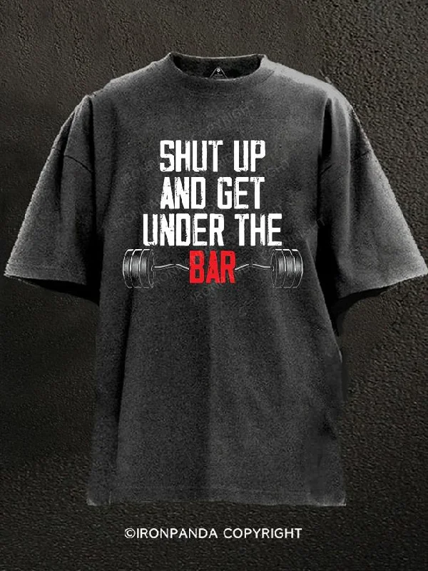 T-Shirt-Merino-Wool-Get Under The Bar Barbell Washed Gym Shirt