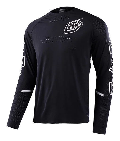 Long-Sleeve-Green-Troy Lee Designs Sprint Ultra Long Sleeve MTB Jersey - Black