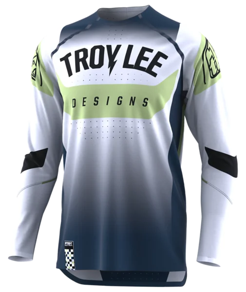 Long-Sleeve-Thermal-Troy Lee Designs Sprint Ultra Long Sleeve MTB Jersey - Arc White-Marine - 2023