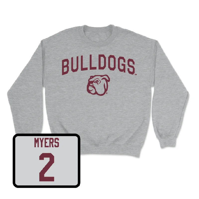 Long-Sleeve-Heavyweight-Sport Grey Men's Basketball Bulldogs Crew - Adrian Myers