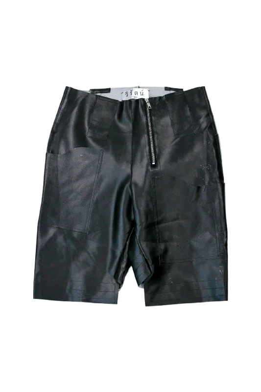 Shorts-Zipper-Fly-Tenwi - Pleather Shorts