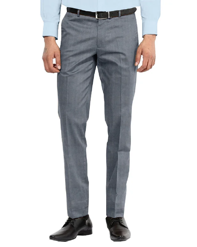 Pants-Waterproof-Dugdale Silver & Blue Herringbone