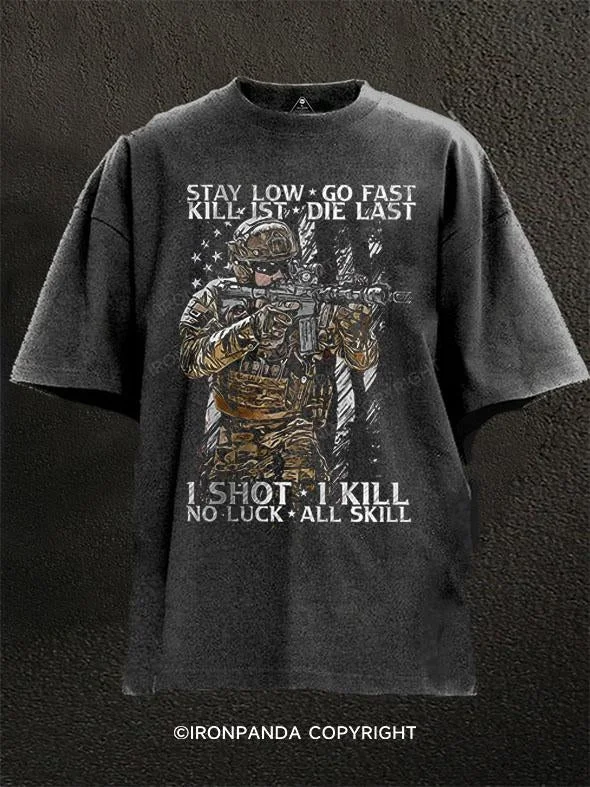 T-Shirt-Moisture-Wicking-stay low go fast kill ist die last Washed Gym Shirt