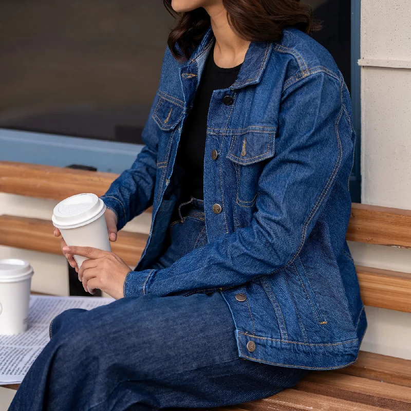 Jacket-Vegan-Blue Denim Jacket PW4288