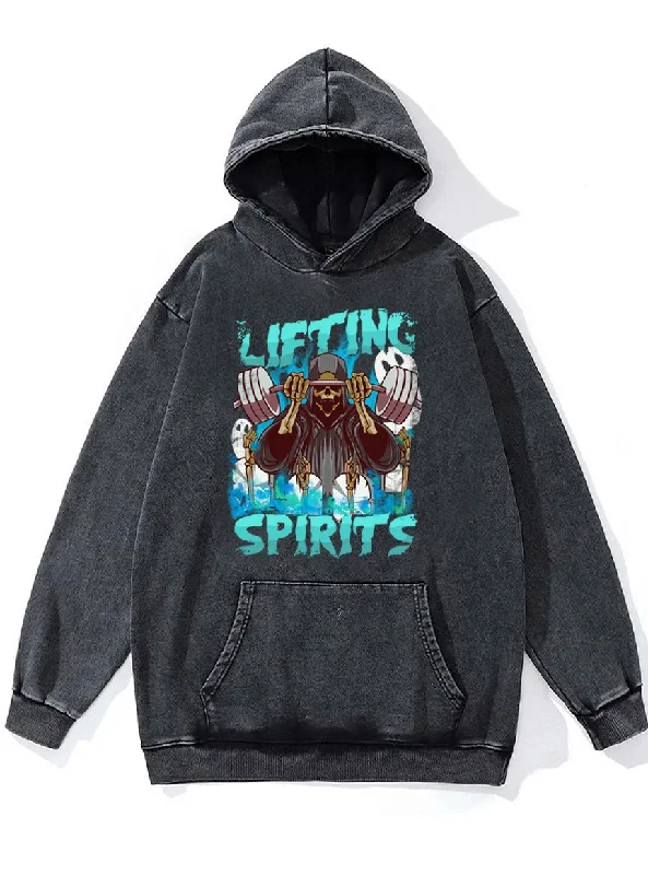 Hoodie-Family-Matching-lifting spirits Washed Gym Hoodie