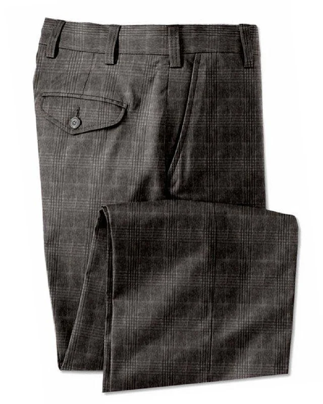 Pants-Track-Loro Piana: Brown Glen Checks Cashmere