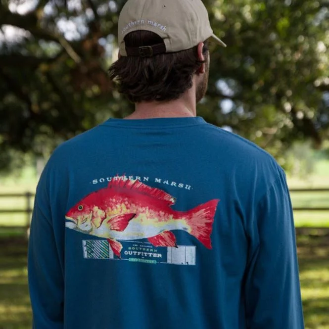 Long-Sleeve-Solid-Color-Outfitter Collection Tee - Snapper - Long Sleeve