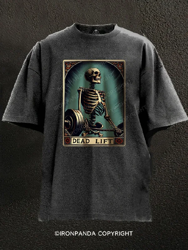 T-Shirt-Cotton-Dead Lift Washed Gym Shirt