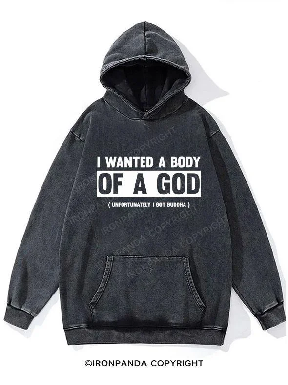 Hoodie-Thermo-Regulated-Workout Buddha Joke Washed Gym Hoodie