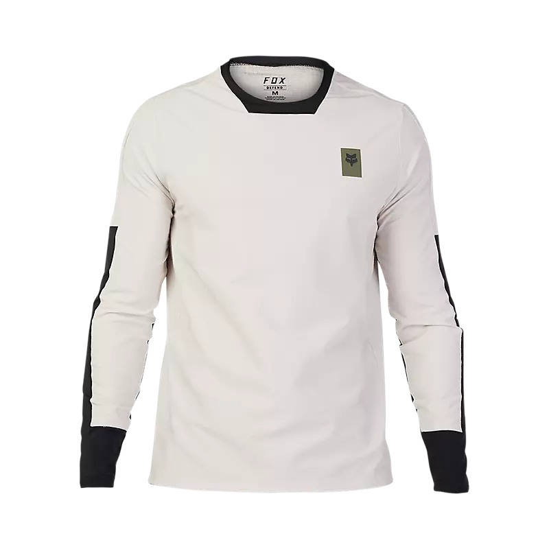 Long-Sleeve-Premium-Fox Racing Defend Thermal Long Sleeve MTB Jersey - Vintage White - 2023