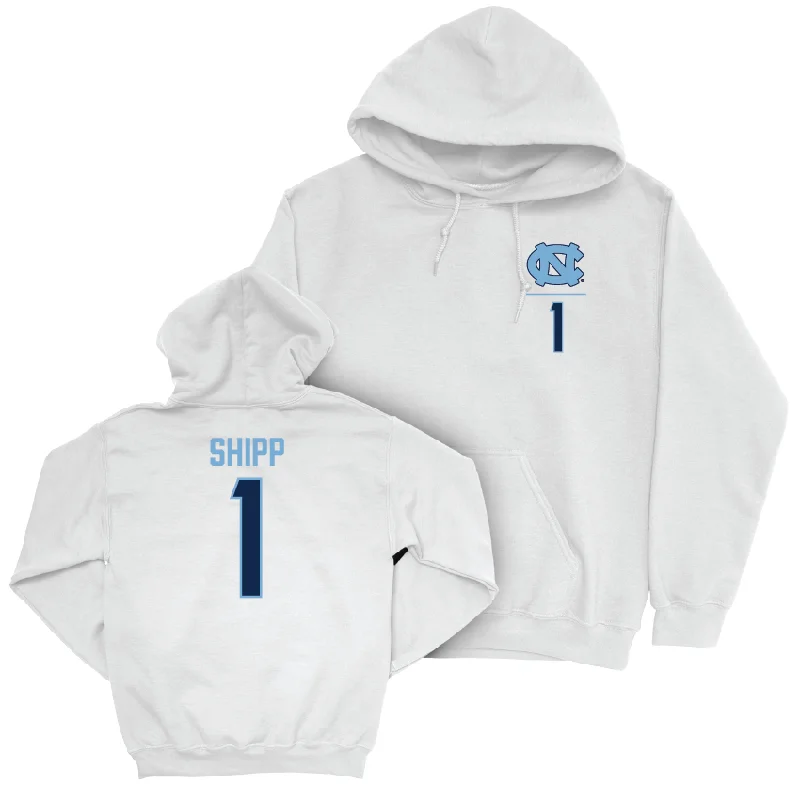 Hoodie-Running-UNC Football White Logo Hoodie  - Jordan Shipp