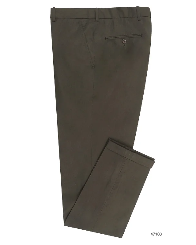 Pants-Red-Olive Green Twill