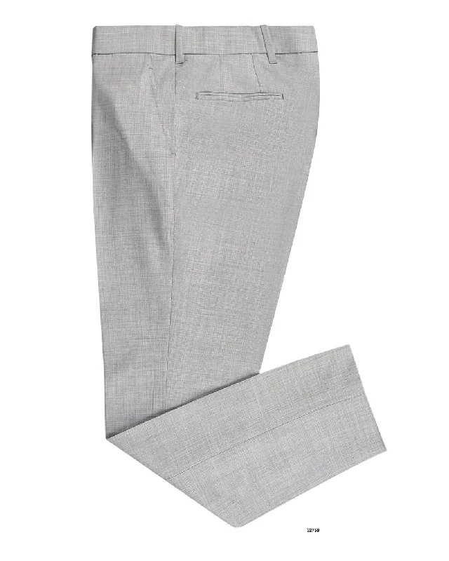 Pants-Breathable-VBC 100% Wool: Light Grey Twill