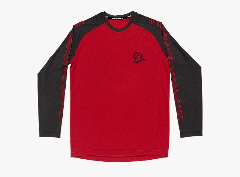 Long-Sleeve-Red-Race Face Sendy Long Sleeve MTB Jersey - Youth - Rouge - 2020