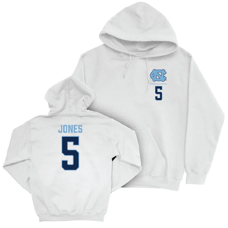 Hoodie-Minimalist-UNC Football White Logo Hoodie - JJ Jones