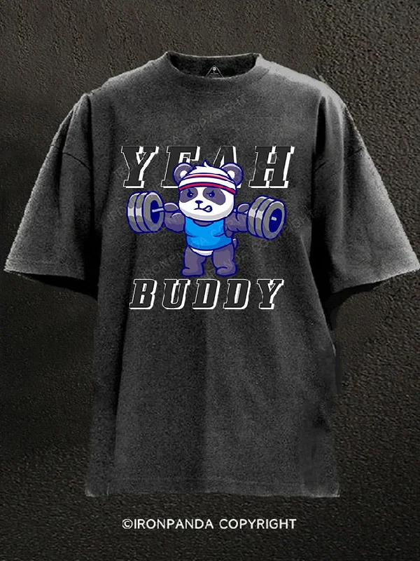 T-Shirt-Wicking-GYM YEAH BUDDY Washed Gym Shirt