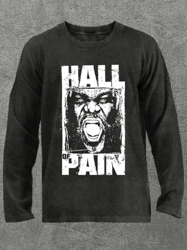 Long-Sleeve-Athletic-hall of pain Washed Gym Long Sleeve Shirt