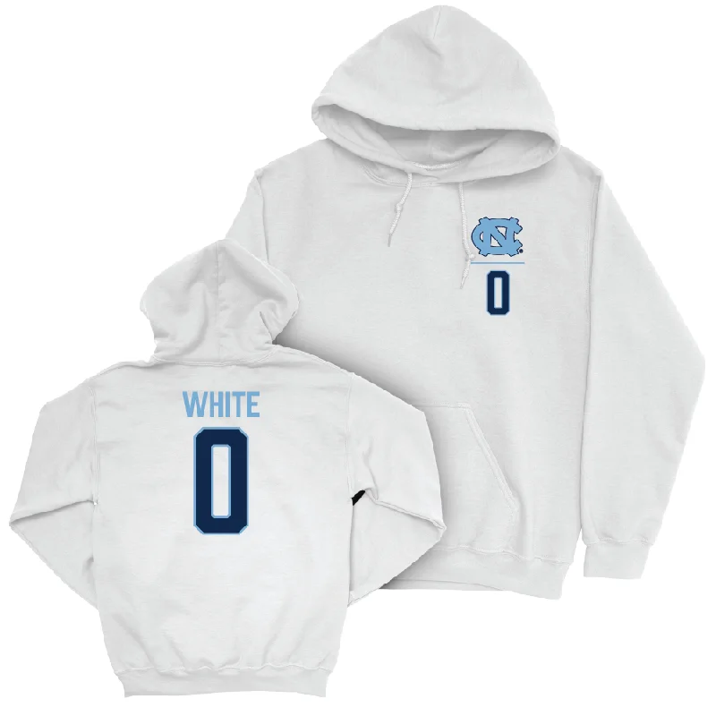 Hoodie-Camping-UNC Football White Logo Hoodie  - Ty White