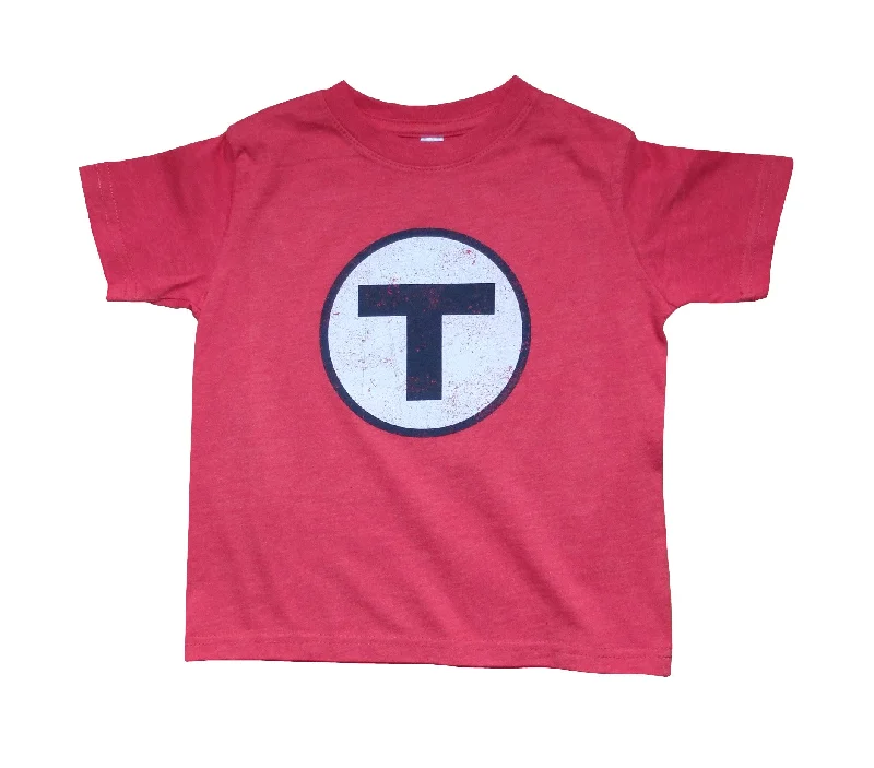 T-Shirt-Loose-Fit-T Logo Red T-Shirt (Toddler/Youth)