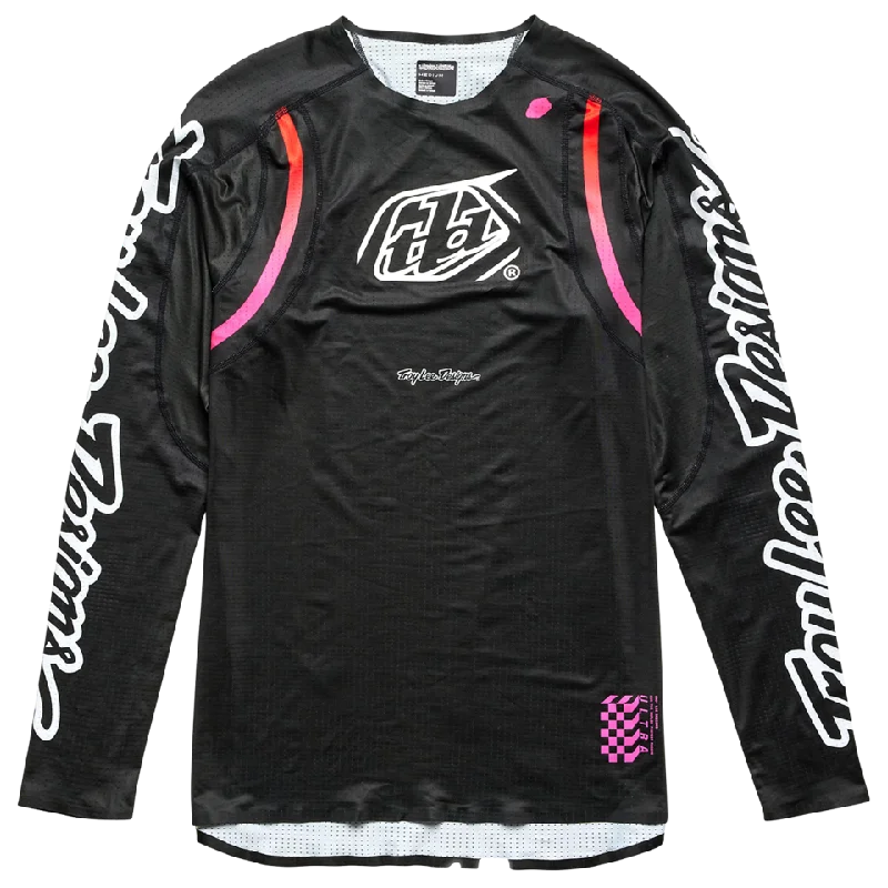 Long-Sleeve-Turtleneck-Troy Lee Designs Sprint Ultra Long Sleeve MTB Jersey - Pinned - Black