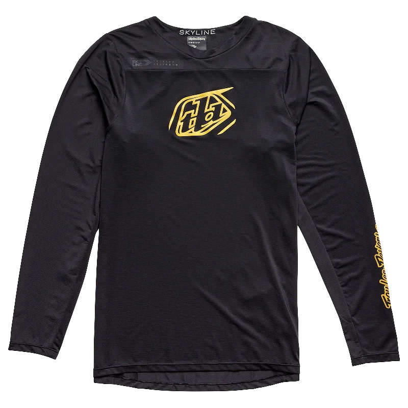 Long-Sleeve-All-Season-Troy Lee Designs Skyline Long Sleeve MTB Jersey - Iconic - Black