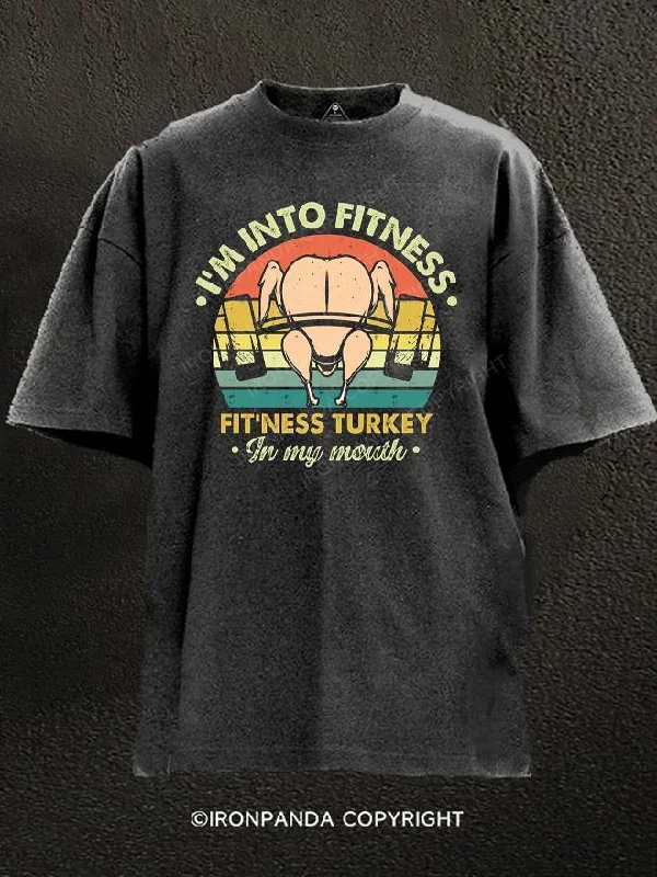 T-Shirt-Skateboarding-Fitness Turkey Washed Gym Shirt