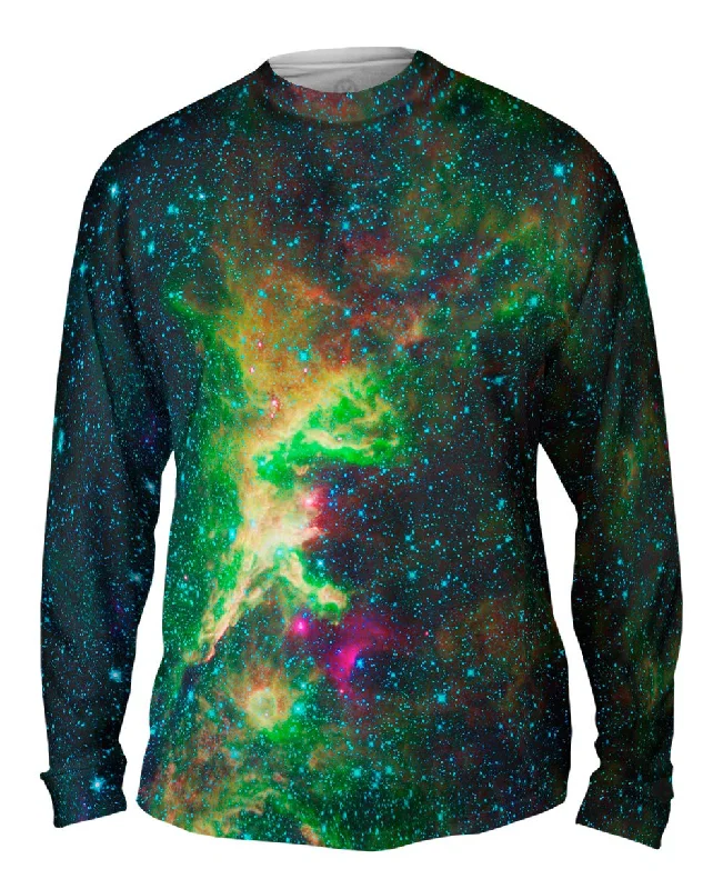 Long-Sleeve-V-Neck-Space Galaxy Cepheus Star Clouds