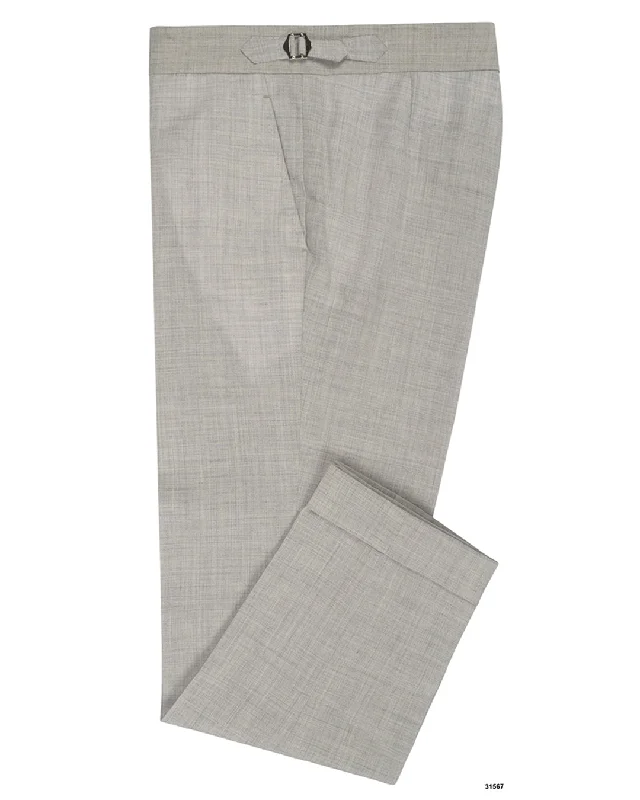 Pants-Couple-Minnis Fresco III-Light Grey Plain