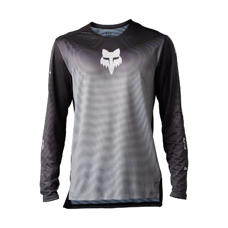 Long-Sleeve-Oversized-Fox Racing Flexair Long Sleeve MTB Jersey - Novah - Steel Gray