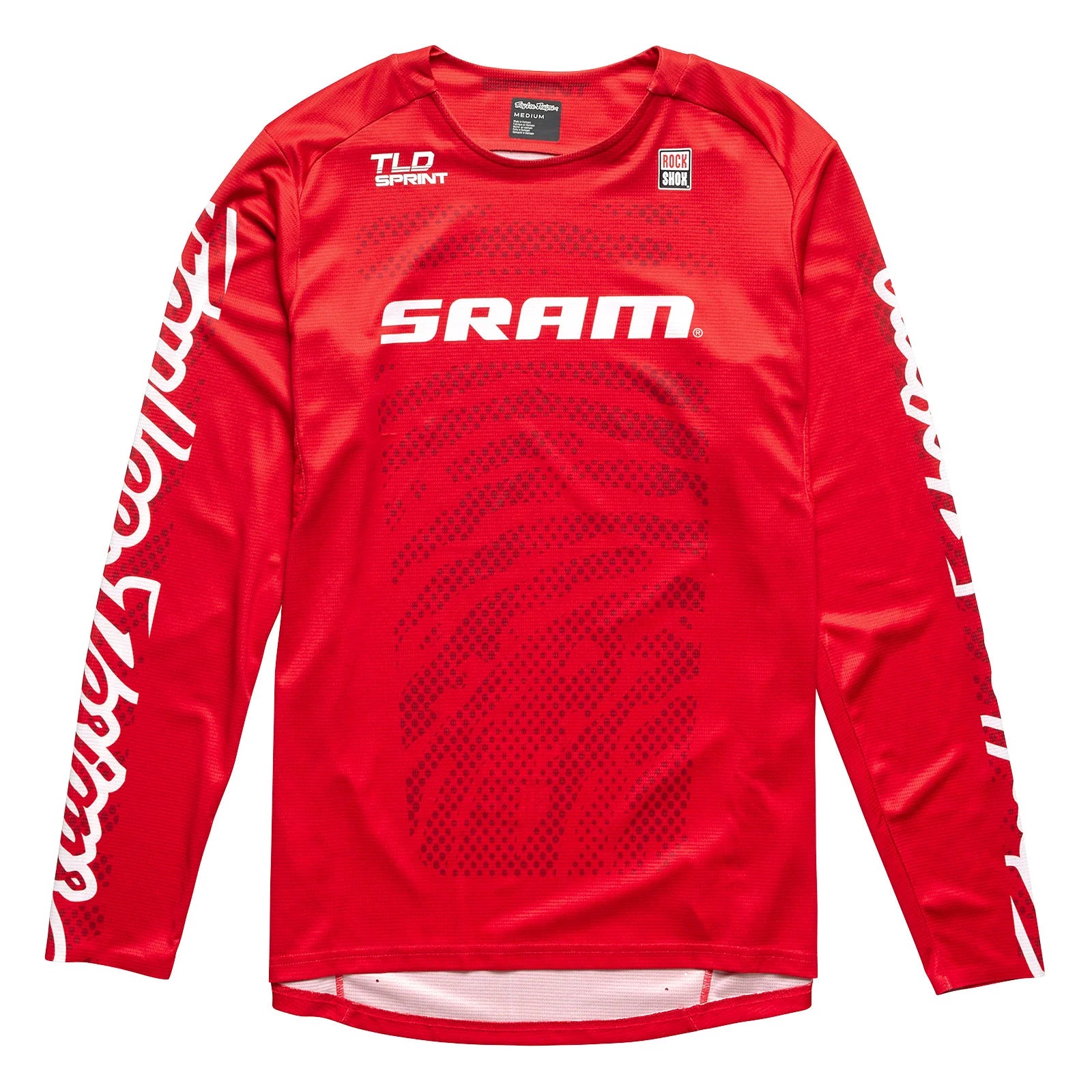 Long-Sleeve-Urban-Style-Troy Lee Designs Sprint Long Sleeve MTB Jersey - SRAM Shifted - Fiery Red