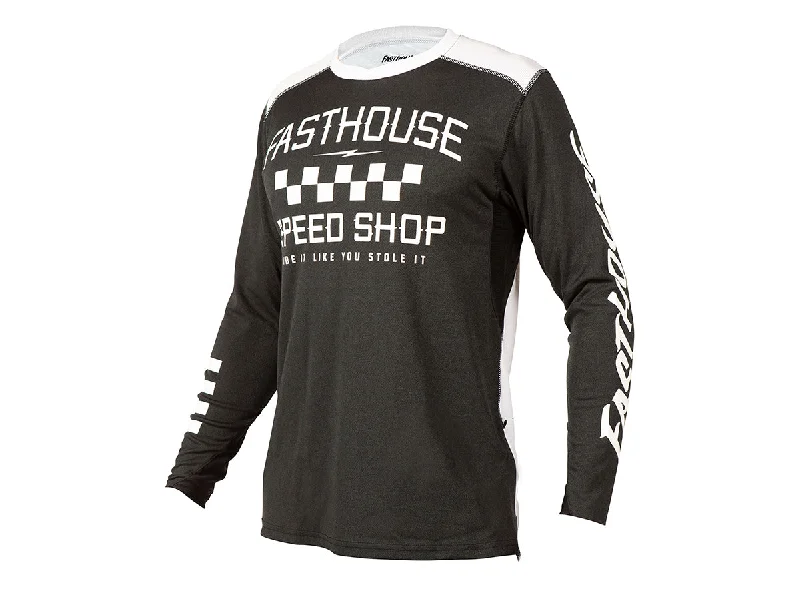 Long-Sleeve-Affordable-Fasthouse Alloy Roam Long Sleeve MTB Jersey - Heather Black