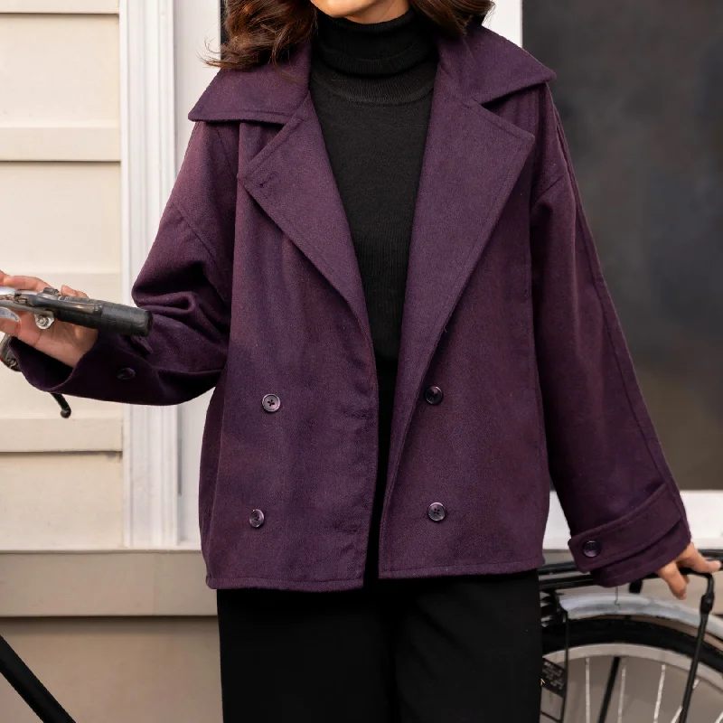 Jacket-Suede-Purple Wool Jacket PW4272