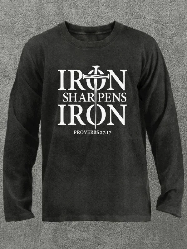 Long-Sleeve-Oversized-iron sharpens iron Washed Gym Long Sleeve Shirt